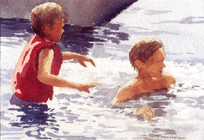 Boy Swimming